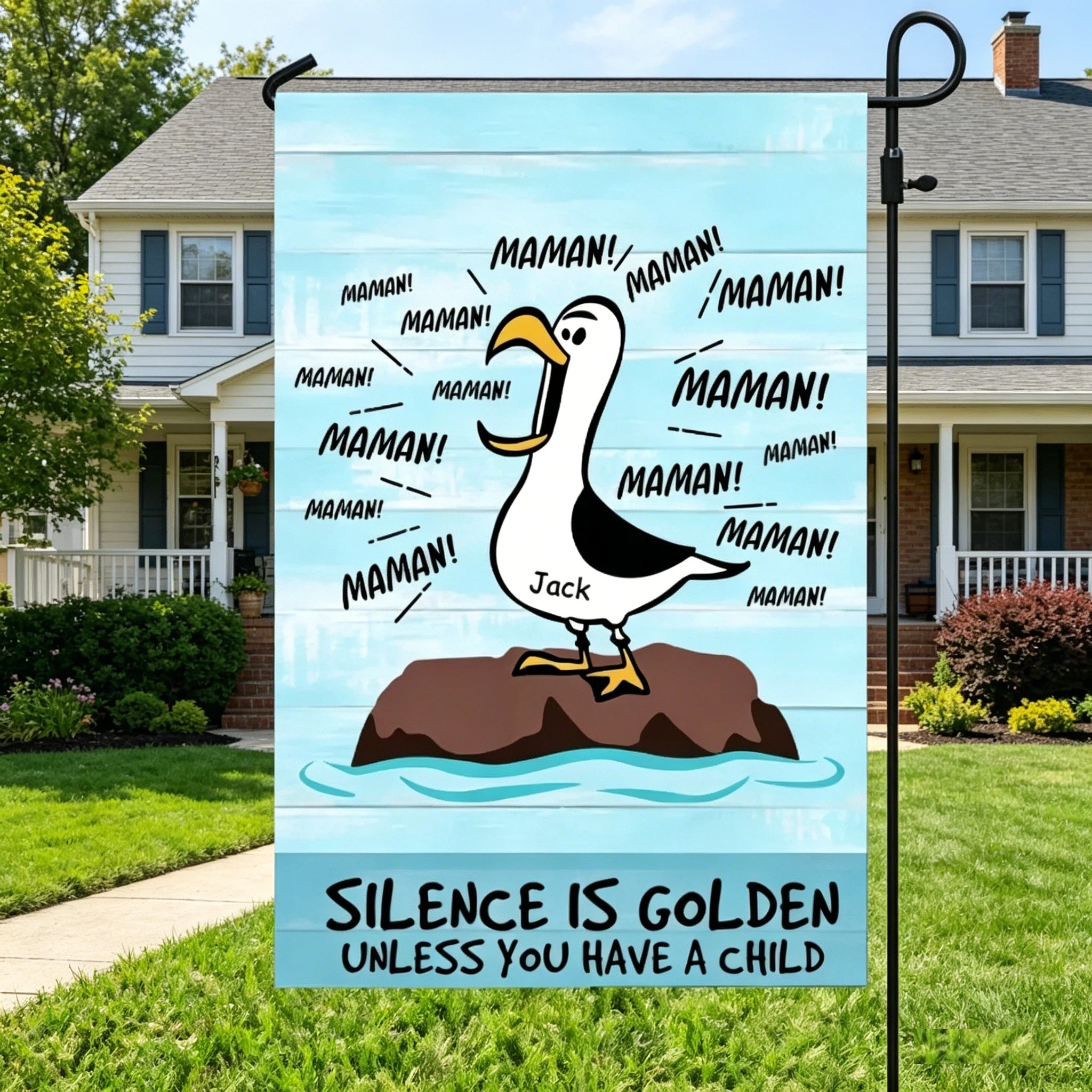 Seagull Mom Mom Mom - Personalized Garden Flag Funny Mother's Day Gift For Mom