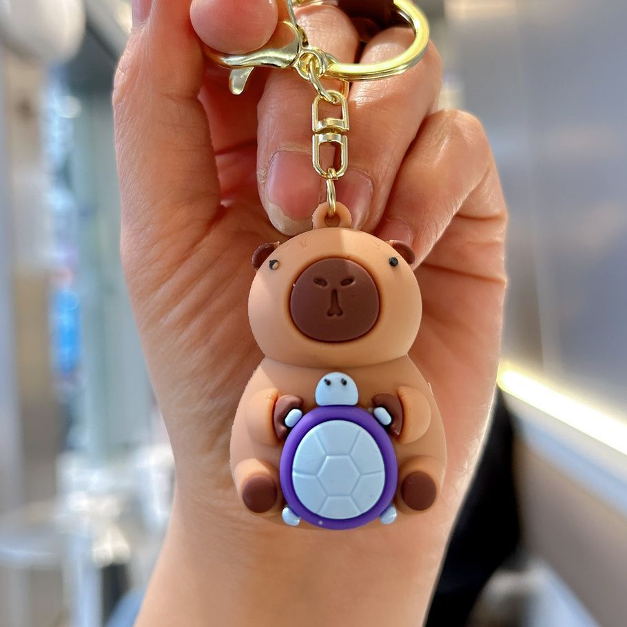 Cute Capybara Keychain — Bestselling Backpack Charm, Gift Accessory, Car Key Chain