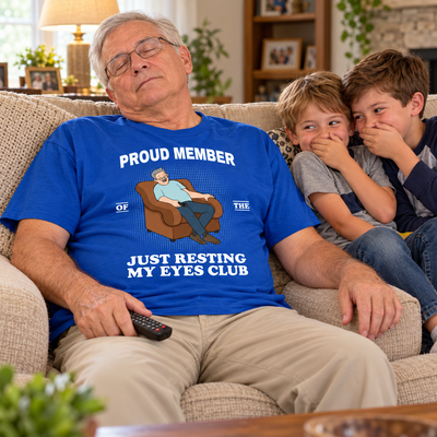 Proud Member Of Just Resting My Eyes Club - Personalized Shirt - Funny Father's Day Gift For Husband, Dad