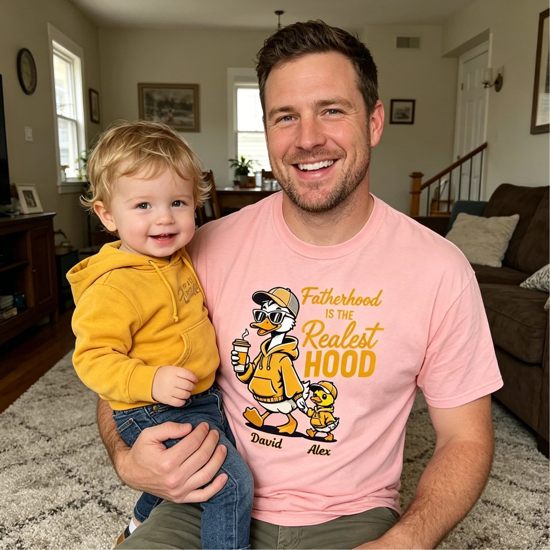 Realest Fatherhood Personalized Shirt - Funny Father's Day Gift For Dad, Husband