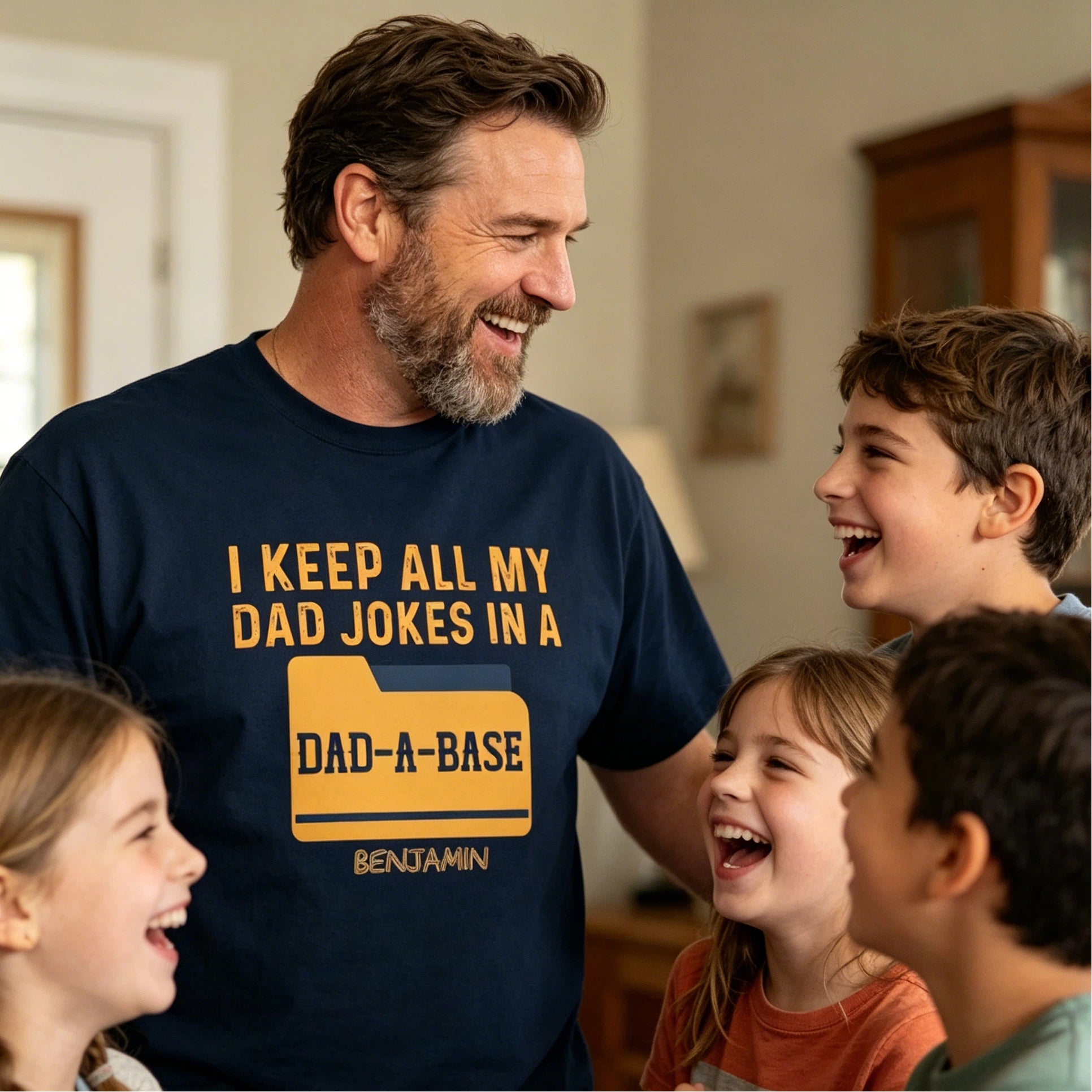 Personalized Dad Name Shirt Joke Collection T- shirt Funny Father’s Day Gift for Dad