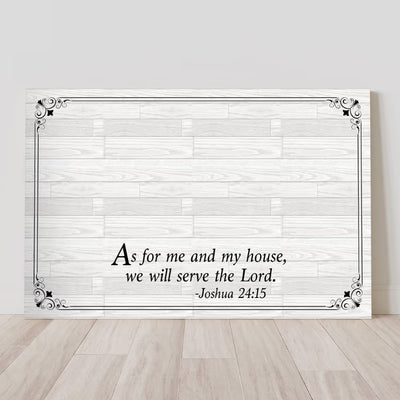 We Will Serve The Lord With Initials Of Family Name - Personalized Poster
