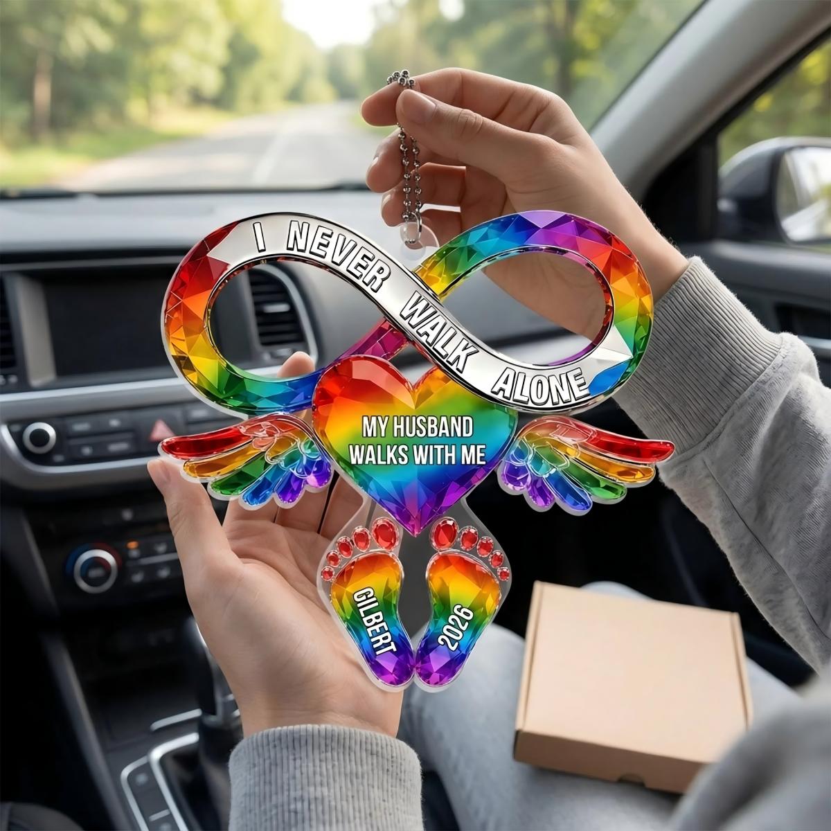 Your Love Still Rides Beside Me Every Day - Personalized Acrylic Car Hanger