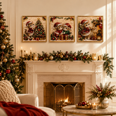 3D Pearl Christmas Kitty Art Kit ¨C DIY Diamond Painting Set for Christmas Gift For Pet Lover