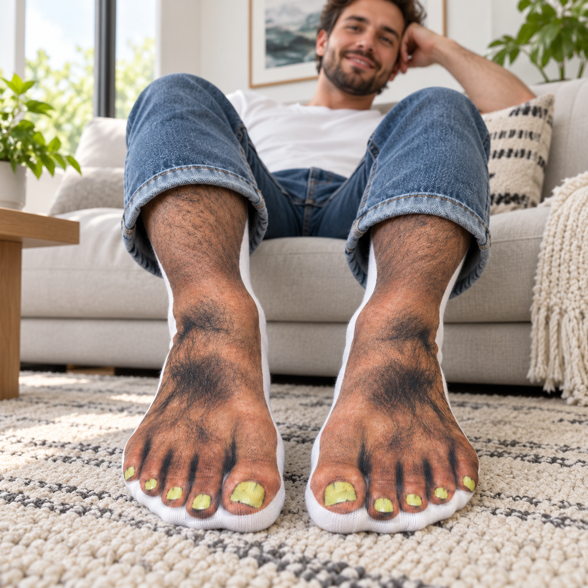 Ugly Feet Funny Gift For Husband Wife Boyfriend Girlfriend Friend Coworkers - Personalized Socks