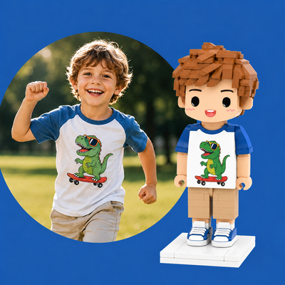 Customizable Full Body Brick Figures, Personalized Small Particle Building Block Toys & Gifts