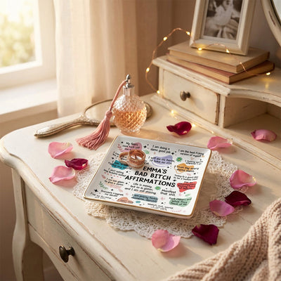 My Swear Affirmations - Gifts For Daughter, Friend, For Me Gift - Personalized Jewelry Dish - Gift For Friend - Gift For Daughter