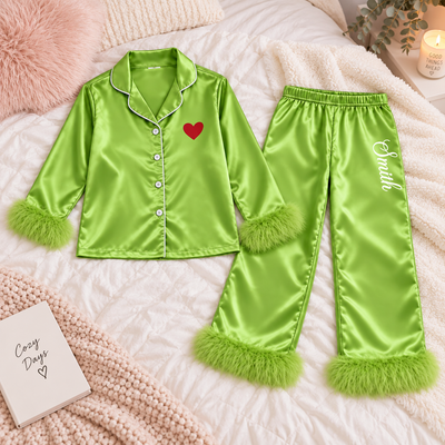 Christmas Family Pajama Set – Matching Long Sleeve Button-Down Design, Holiday Sleepwear Gift for Parents & Kids