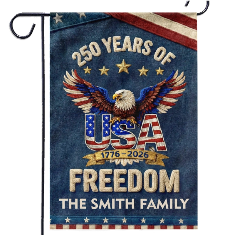 Custom Flag - Personalized America 250th Anniversary Gifts For Mom, Dad, Brother, Sister, Kids - Family Is Our Home