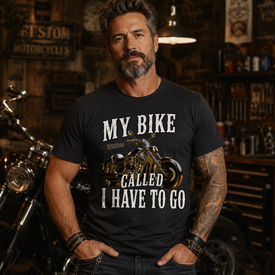 I'll Be In The Garage Vintage Motorcycle Biker Personalized T-Shirt | Funny Mechanic Dad Gift For Husband, Dad, Grandpa