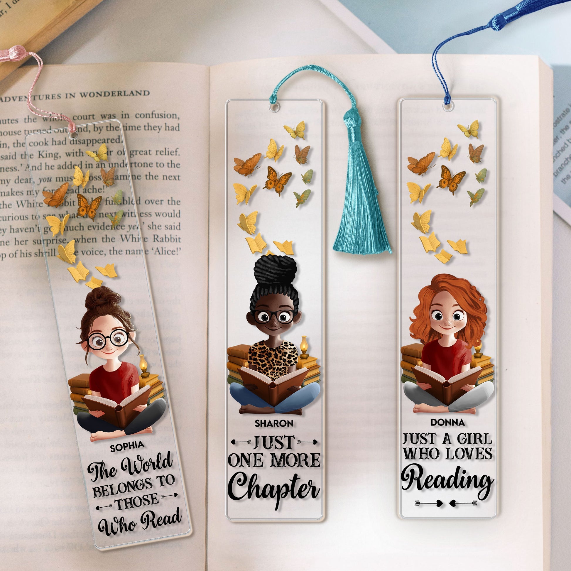 The World Belongs To Those Who Read - Custom Acrylic Bookmark