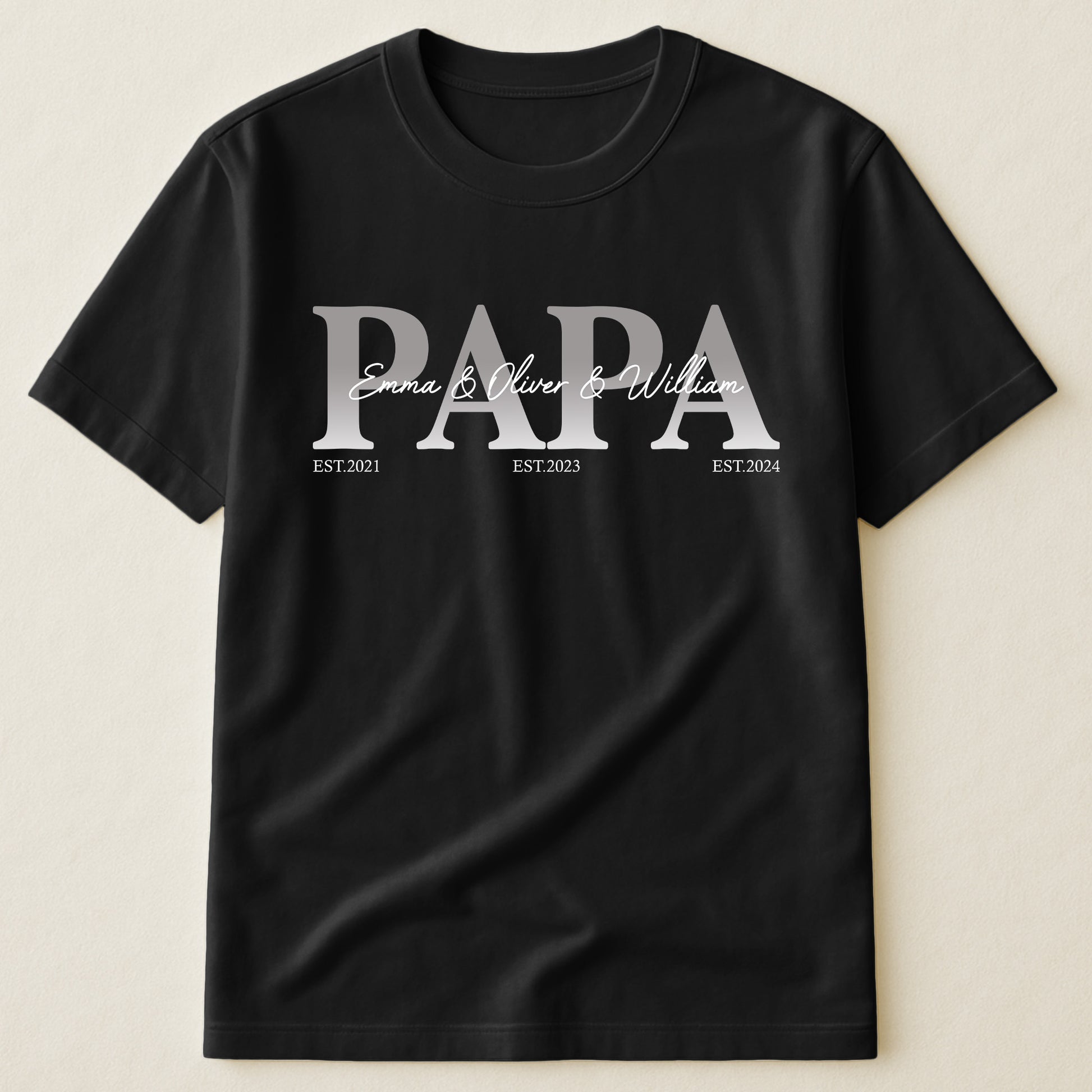 Papa, Daddy, Dad - Father's Day Gift With Kids' Names - Personalized Shirt