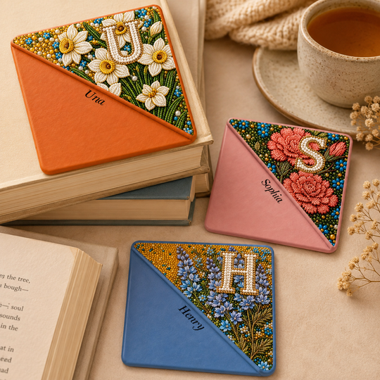 Custom Name Four Seasons Personalized Initial Diamond Painting Corner Bookmark Kit Gift For Besties