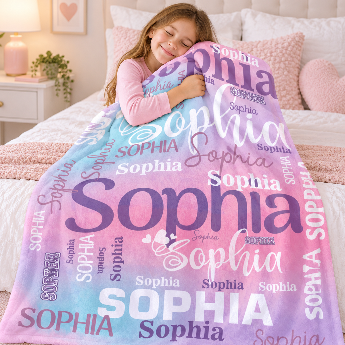 Personalized Name Blanket, Custom Multi Font Name Blanket, Cozy Soft Flannel Blanket, Custom Keepsake Gift for Toddler Kids & Adults
