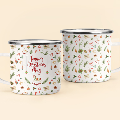 Kid's Hot Cocoa Mug - Personalized Enamel Mug