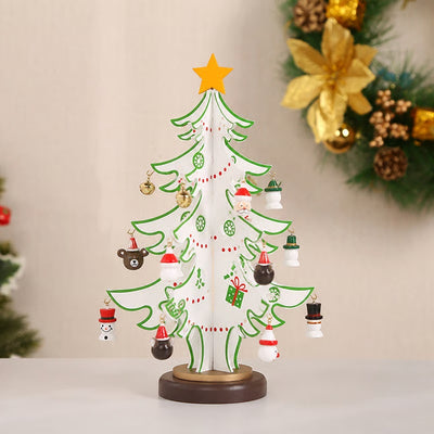 DIY Wooden Christmas Tree Ornament Set – Family Craft Decor Kit for Christmas Holiday Gift for Kids & Craft Lovers