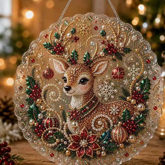 Pearl Art DIY Hanging Ornament Kit – Sparkling Handmade Christmas Tree Decoration, Holiday Craft Gift for Kids, Family & DIY Lovers