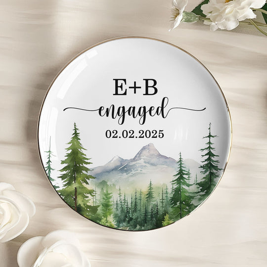 Couple Name Wedding Gift Anniversary Gift- Personalized Jewelry Dish