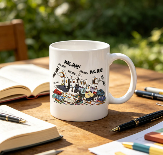 Personalized Seagull Students Calling Teacher Mug - Funny Custom Name 11oz White Coffee Cup for Teachers