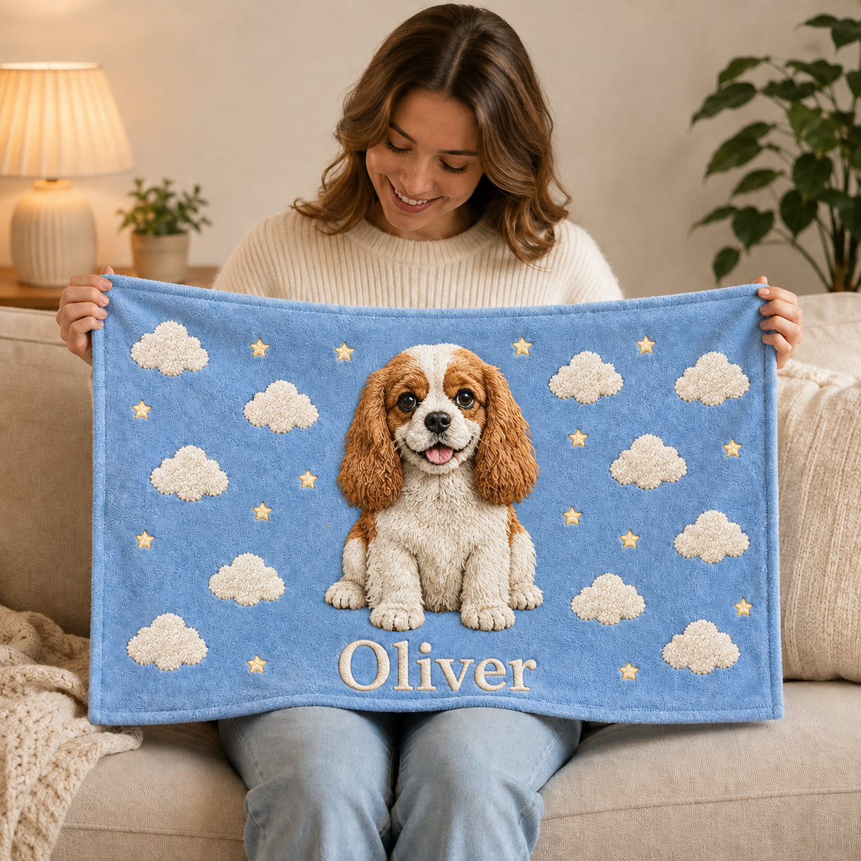 Personalized Embroidered Pet Towel, Custom Pet Pattern & Name, Soft Gift for Pet Lover, Pet Owner