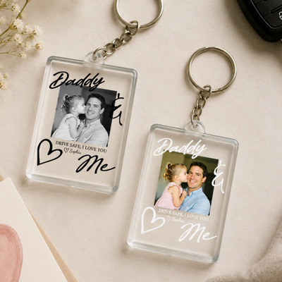 Father's Day Gifts, Drive Safe Daddy I Love You Father's Day Gift For Husband, Dad -Personalized Acrylic Keychain