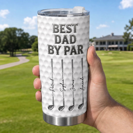 Personalized Golf Tumbler for Dad Grandpa Golf Lovers – Fueled by Coffee and Birdies Father’s Day Birthday Gift