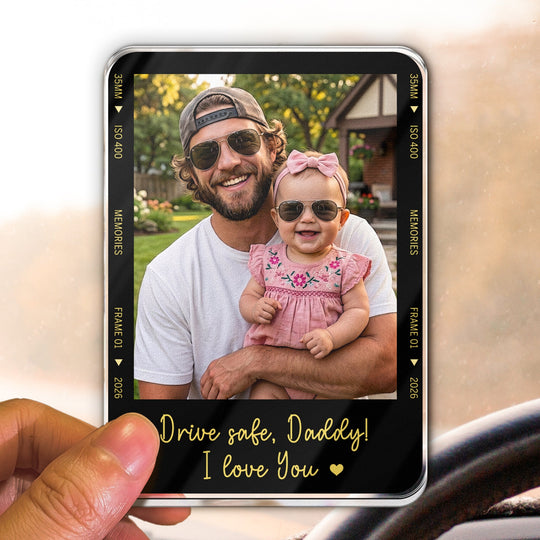 Drive Safe Daddy Gift For Husband, Dad, New Dad Gift - Personalized Car Visor Clip