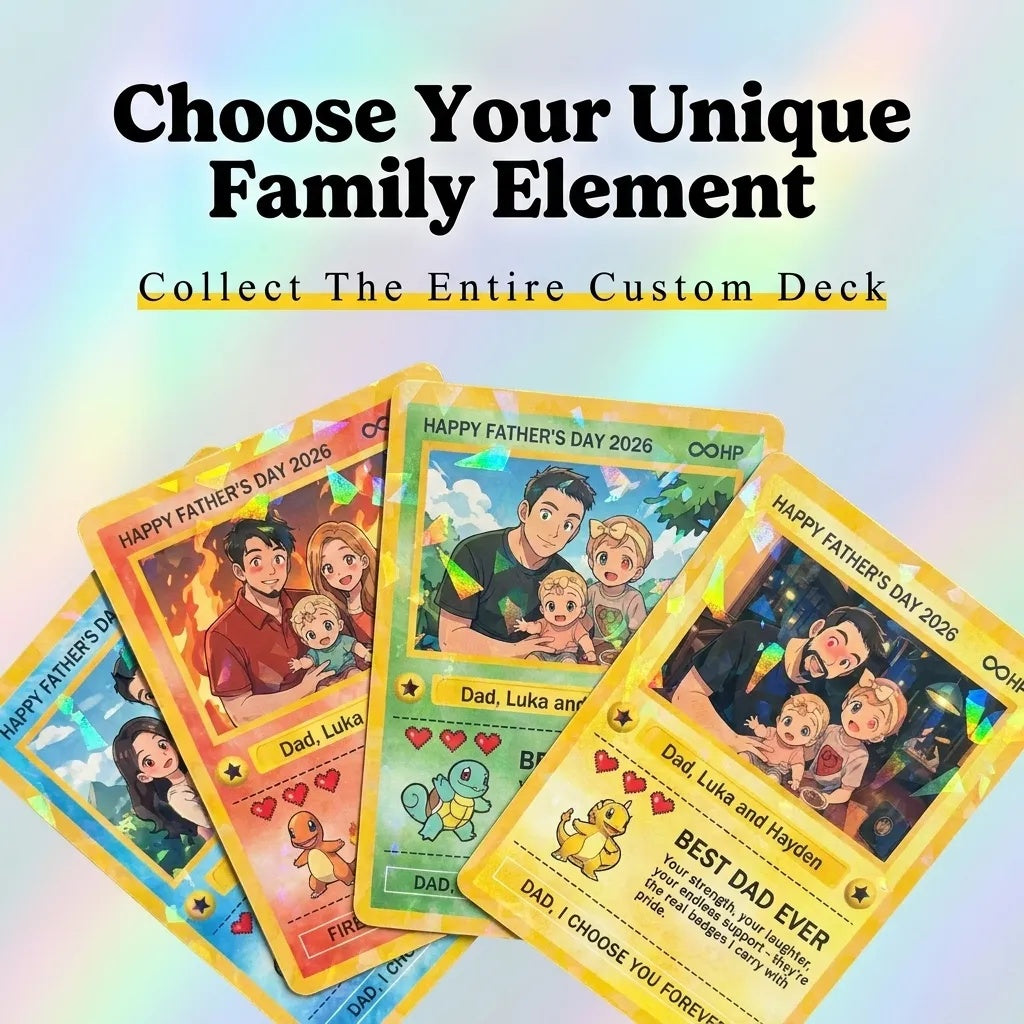 Personalized Father’s Day 2026 Trading Card Plaque with Photo & Names – Best Dad Ever Custom Collectible Gift for Dad Grandpa or Husband