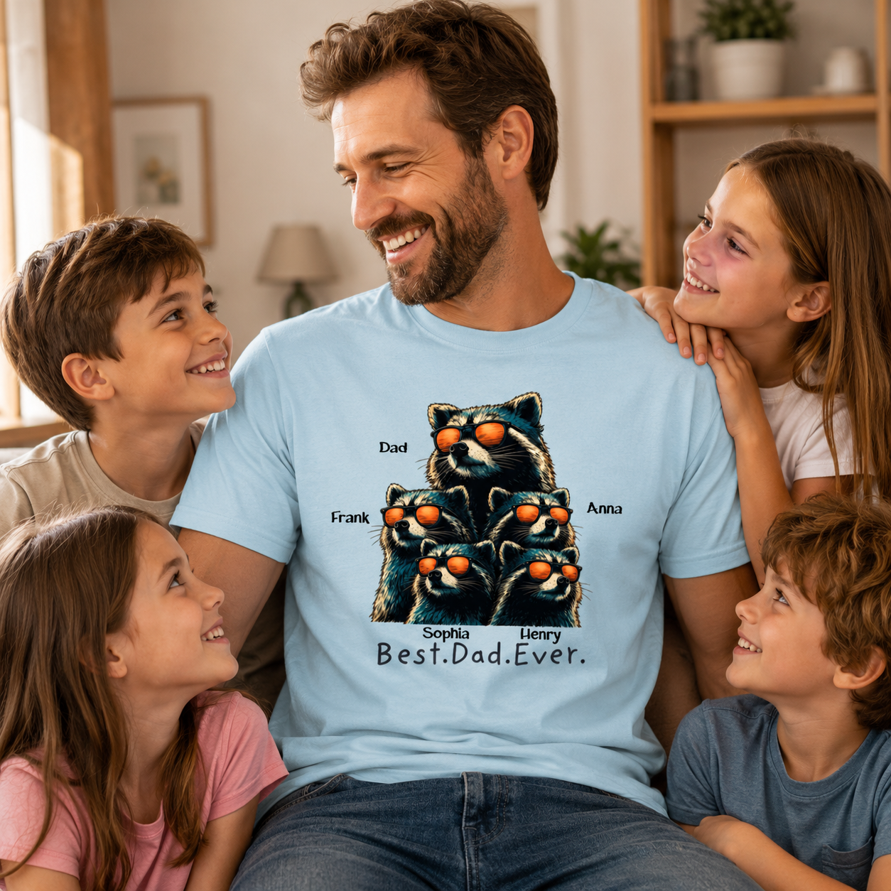 Best Bear Dad Ever - Personalized Shirt Father's Day Gifts For Grandpa, Papa