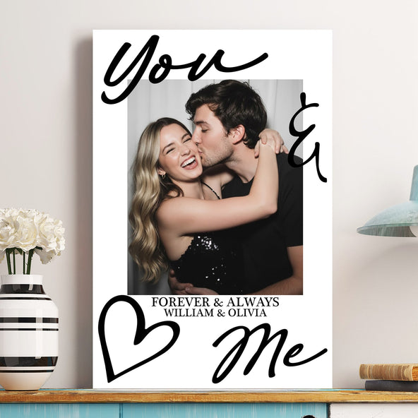 Couple Gift You & Me Forever & Always Gift For Her Gift For Him - Personalized Photo Poster