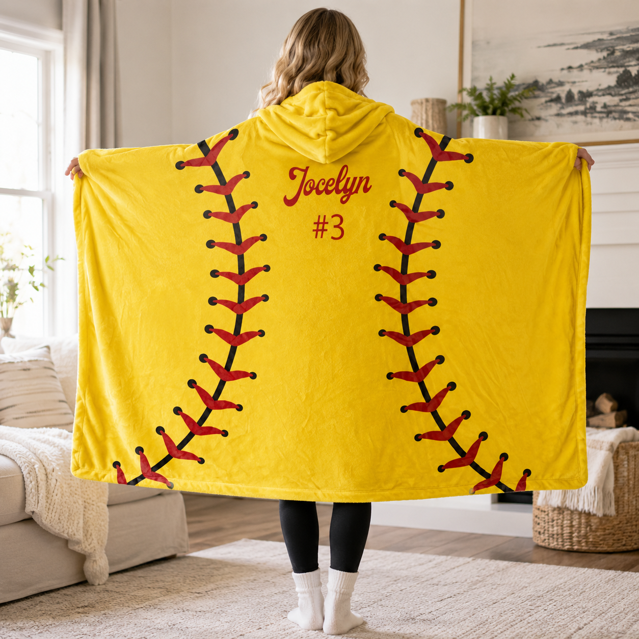 This Is My Territory - Personalized Player Sports Hooded Blanket