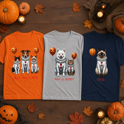 Custom Pet Photo Creepy Clown - Personalized Shirt