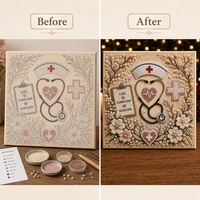 Personalized Profession Appreciation Pearl Wall Art, Career Appreciation Pearl Diamond Painting DIY Kit, Thank You Gift for First Responders