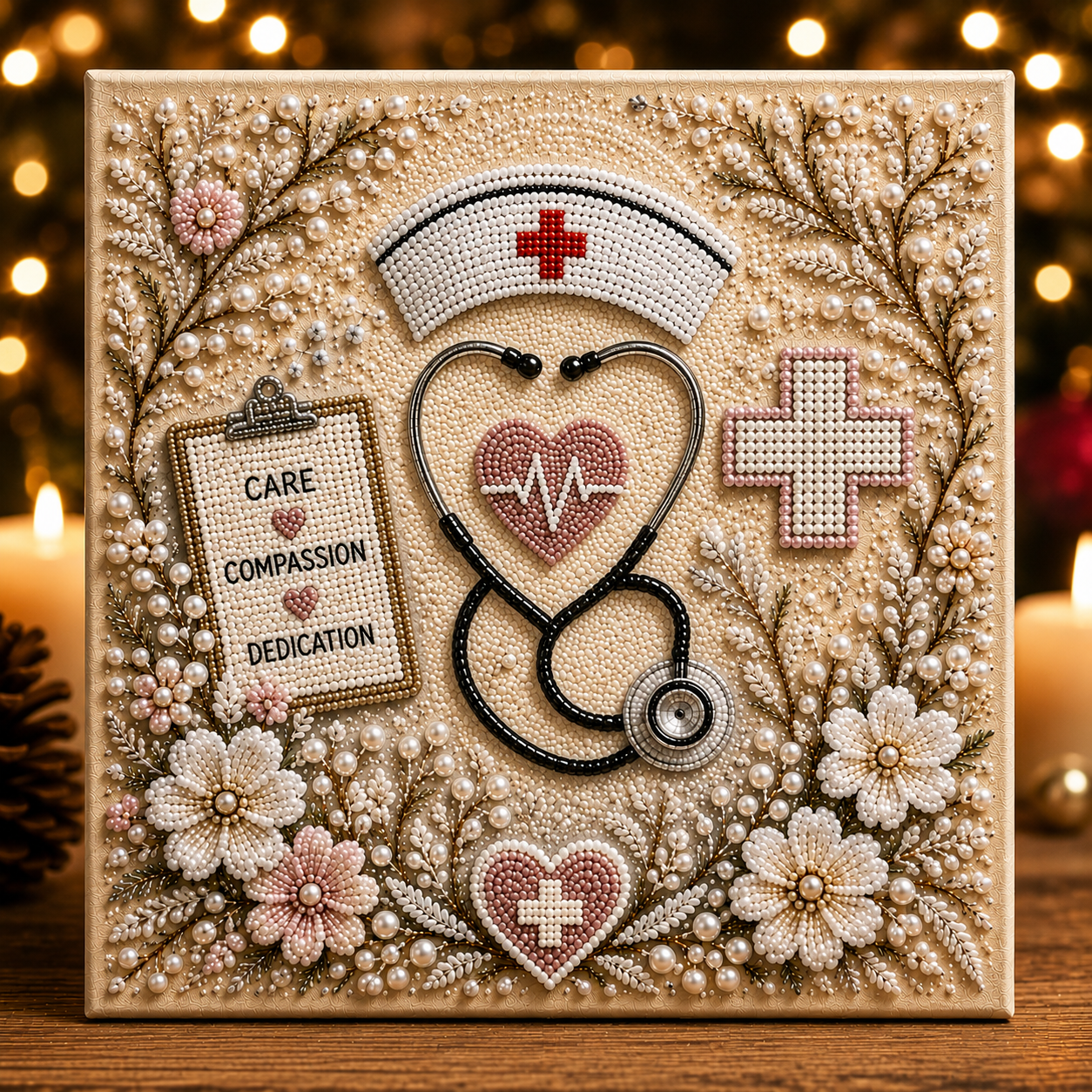 Personalized Profession Appreciation Pearl Wall Art, Career Appreciation Pearl Diamond Painting DIY Kit, Thank You Gift for First Responders