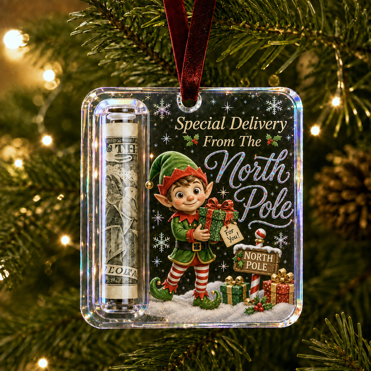Christmas Cash Gift Ornament - Make Cash Feel Like A Real Christmas Gift
