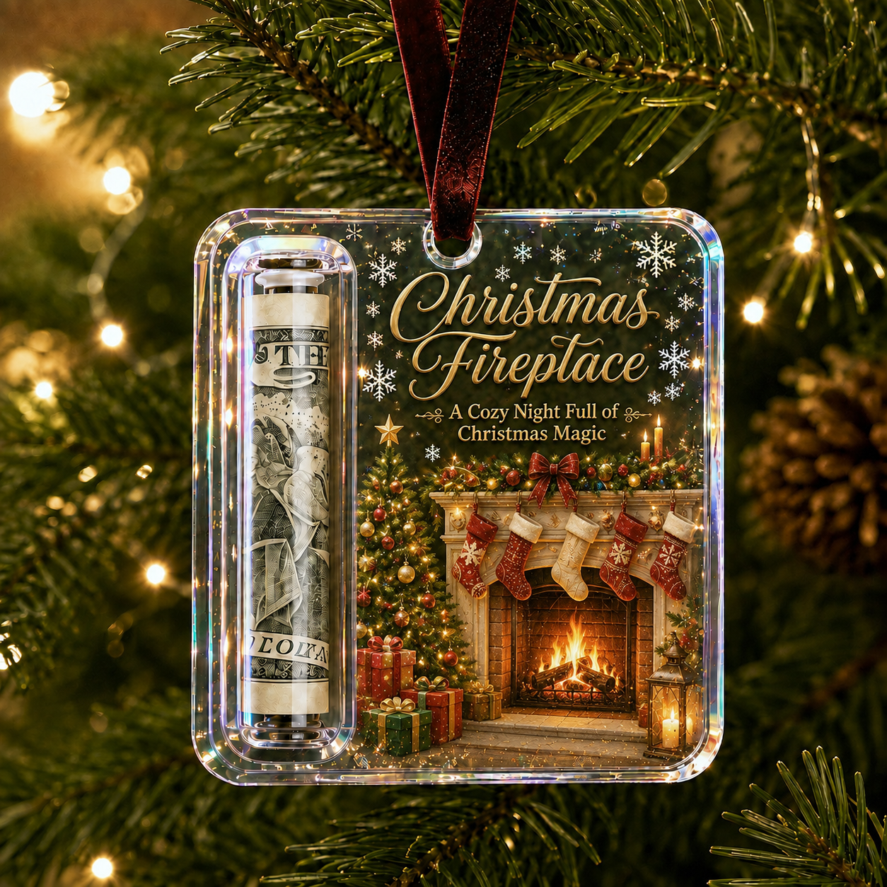 Christmas Cash Gift Ornament - Make Cash Feel Like A Real Christmas Gift