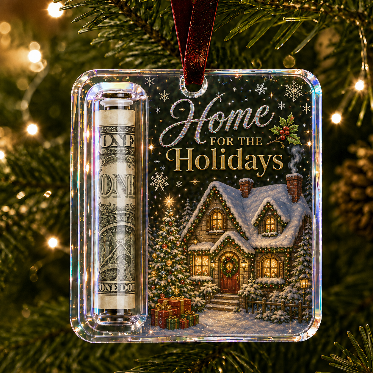 Christmas Cash Gift Ornament - Make Cash Feel Like A Real Christmas Gift