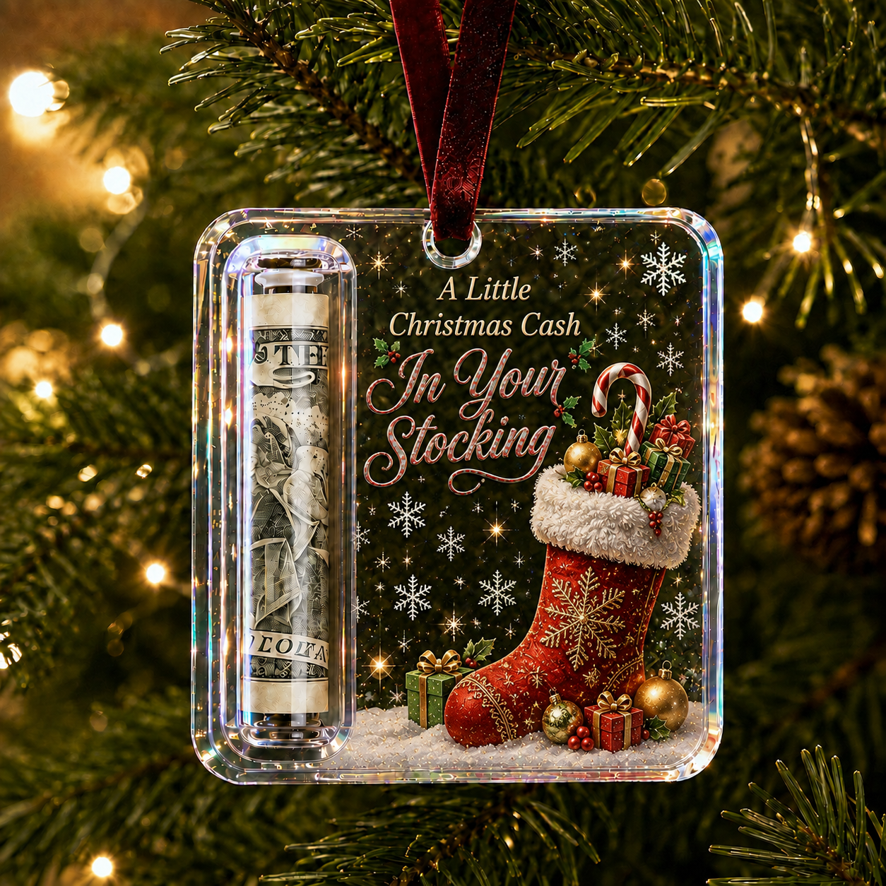 Christmas Cash Gift Ornament - Make Cash Feel Like A Real Christmas Gift