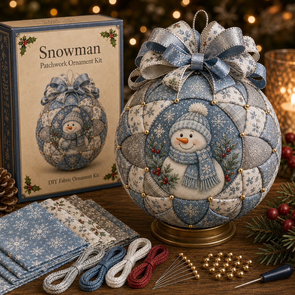 Christmas Classics Patchwork Ornament DIY Kit
