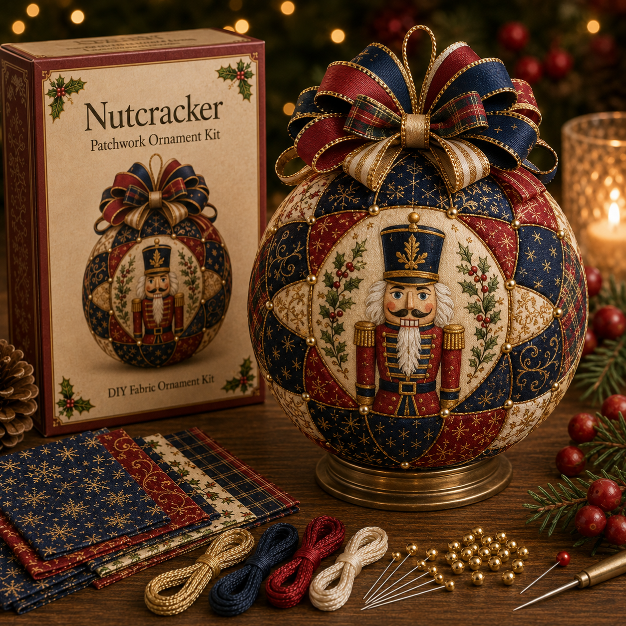 Christmas Classics Patchwork Ornament DIY Kit