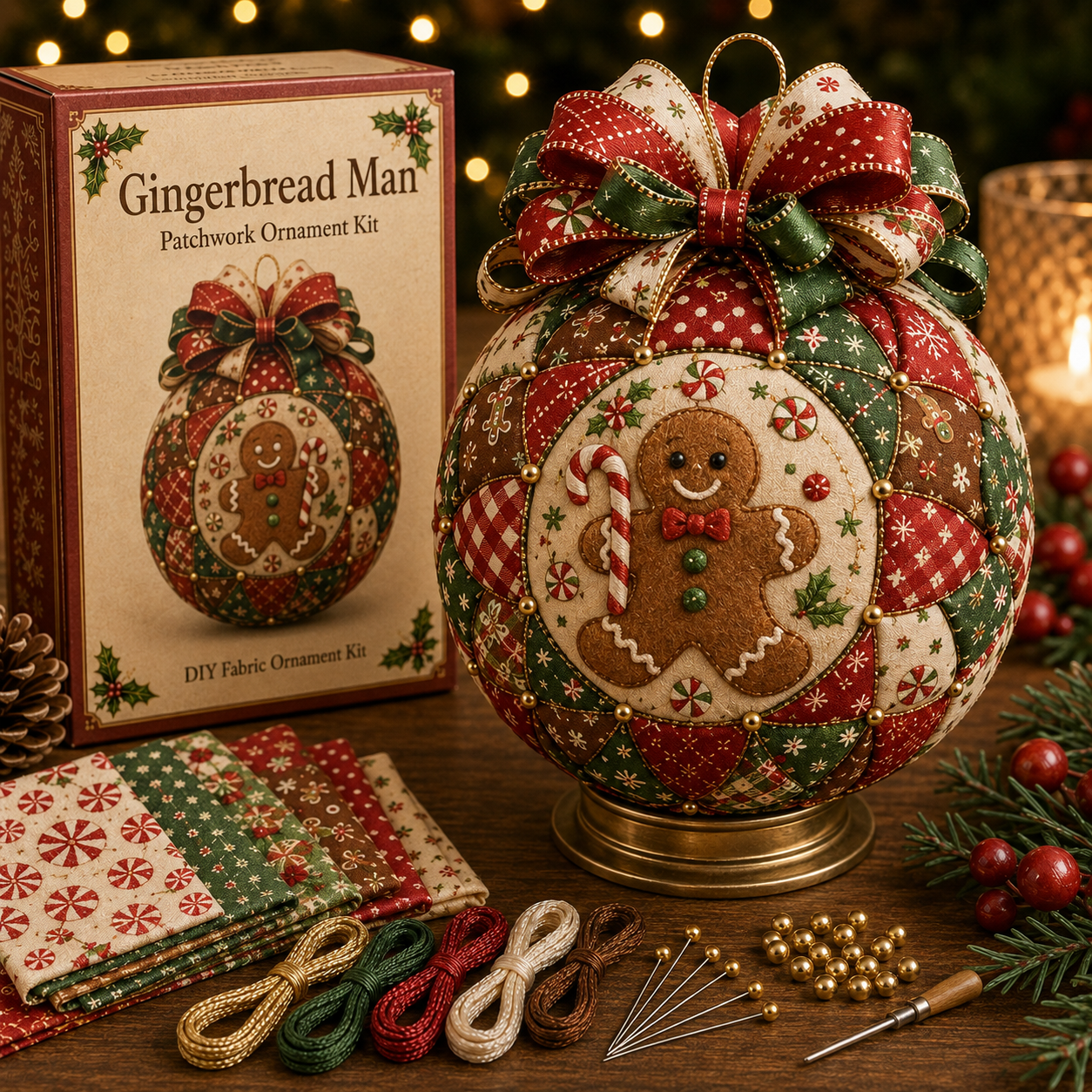 Christmas Classics Patchwork Ornament DIY Kit
