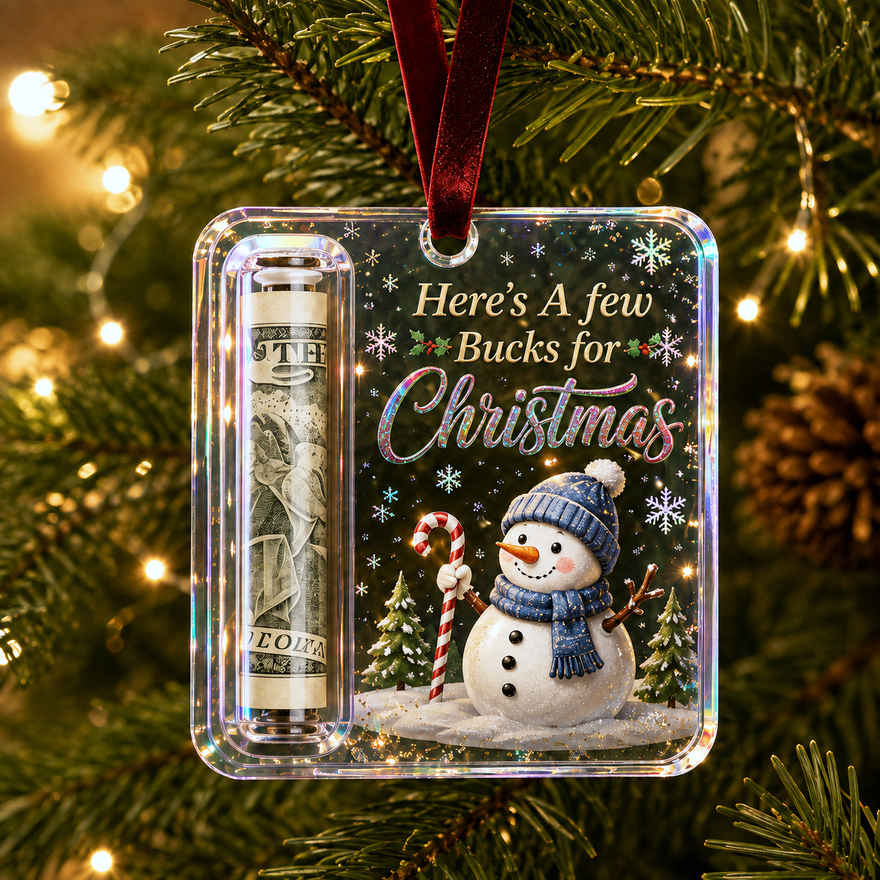 Christmas Cash Gift Ornament - Make Cash Feel Like A Real Christmas Gift