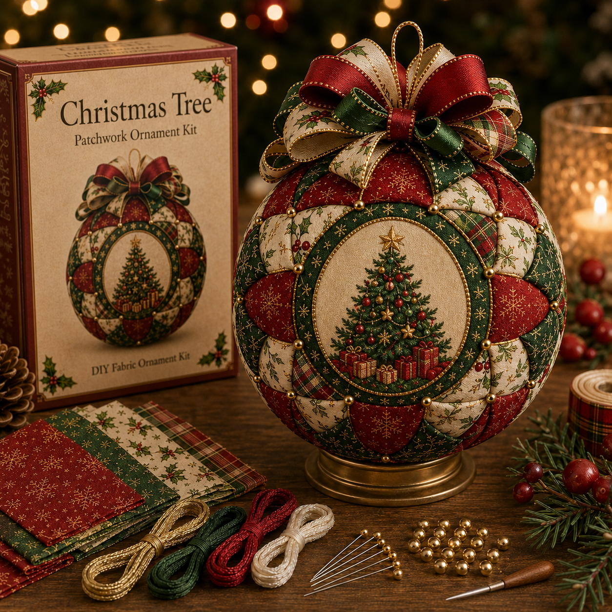 Christmas Classics Patchwork Ornament DIY Kit