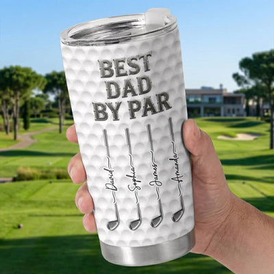 Personalized Golf Tumbler for Dad Grandpa Golf Lovers – Fueled by Coffee and Birdies Father’s Day Birthday Gift