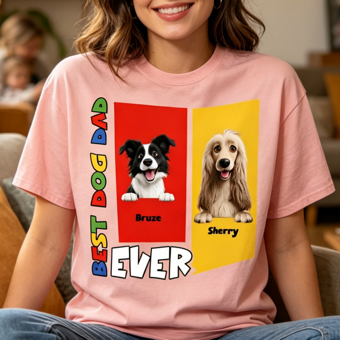 Best Dog Dad Ever - Personalized Shirt - Custom Father's Day Gift For Dog Lover, Dog Dad