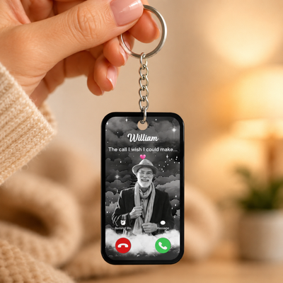 The Call I Wish I Could Take Memorial Sympathy Gift Remembrance Keepsake Photo Personalized Acrylic Keychain