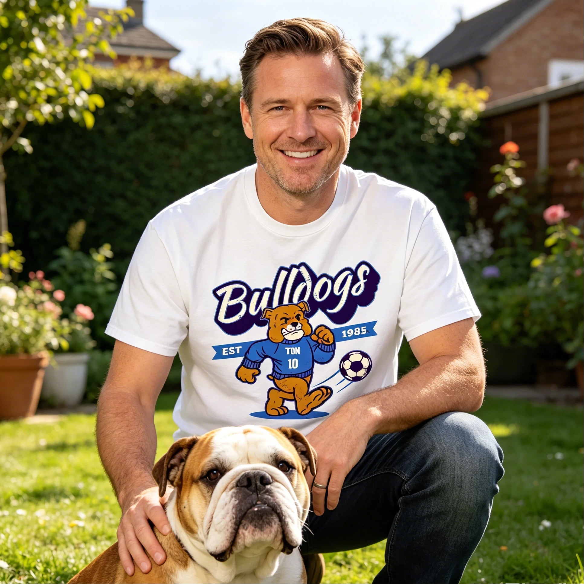 Bulldogs Soccer Personalized Dad Name Shirt - Funny Father’s Day Gift for Dad or Husband