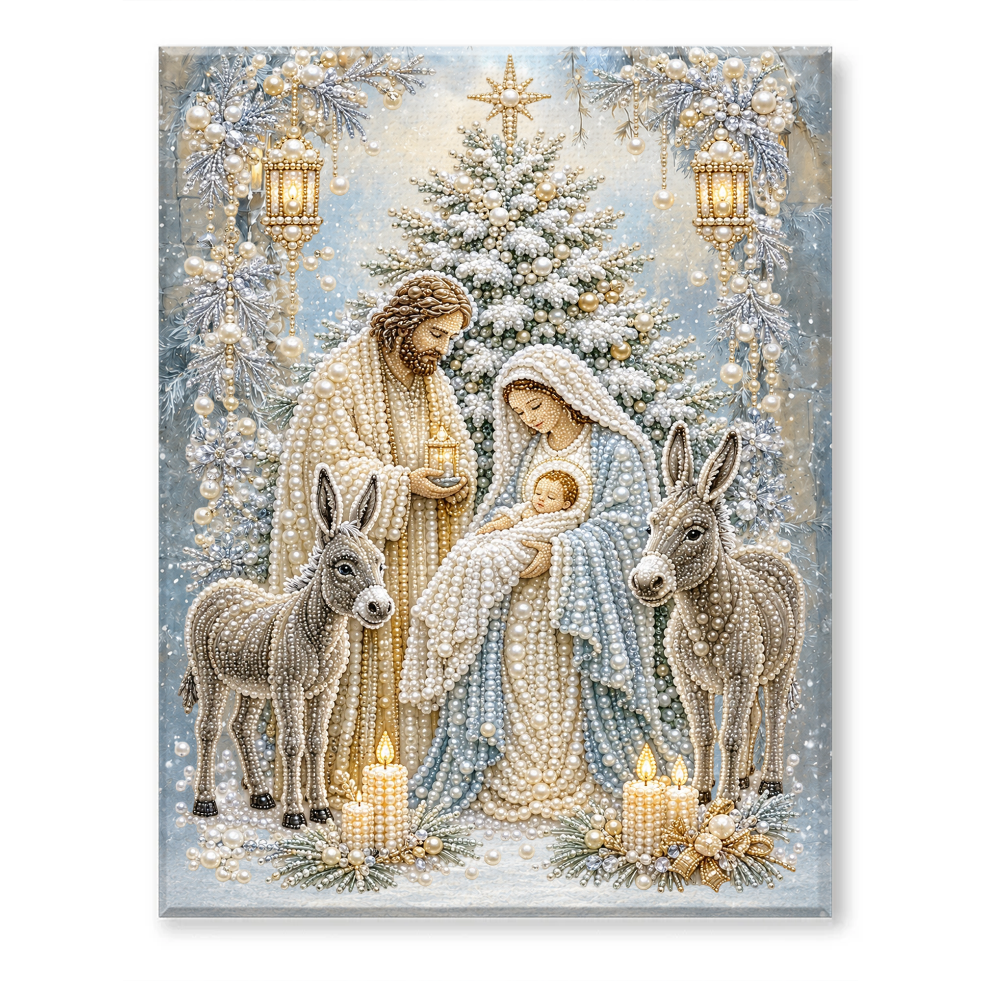 Christmas 3D Pearl Art DIY Kit – Festive Holiday Wall Decor, Handmade Craft Gift for Families & Craft Lovers