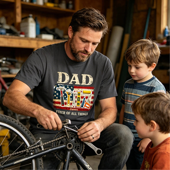Fixer Of All Things Personalized Dad Shirt Father's Day Gift For Dad, Husband