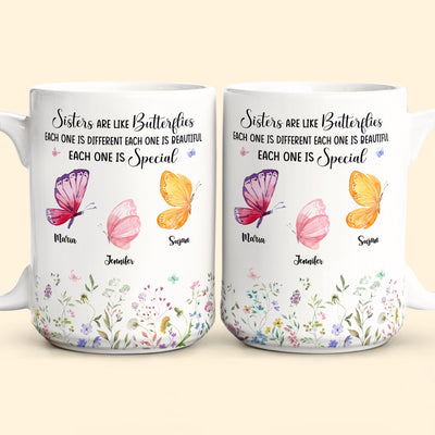 Sisters Are Like Butterflies - Personalized Mug